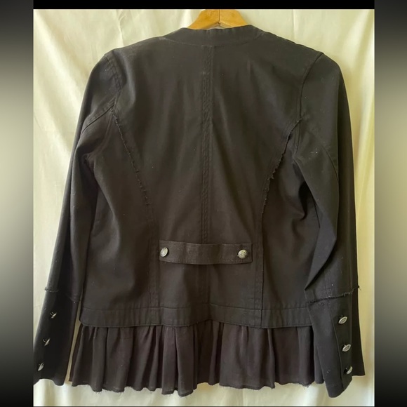 JOLT, WOMEN'S BLACK MILITARY STYLE STEAMPUNK JACKET, SIZE L - Picture 6 of 8